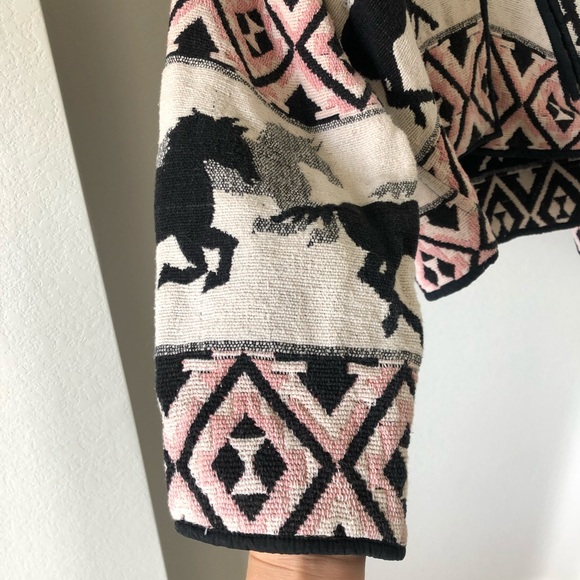 New Identity horse aztec print tapestry jacket size 2x - Picture 5 of 12